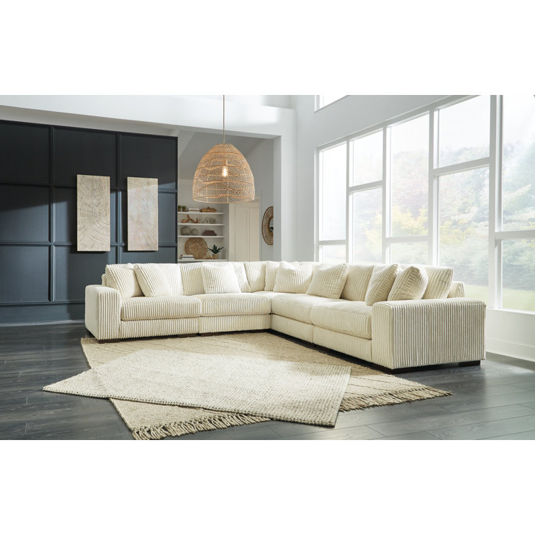 Hokku Designs Nicks 5 Piece Upholstered Sectional Wayfair